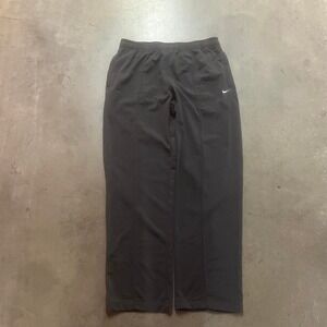 Y2K Nike men's‎ grey pleated open leg baggy track pants skater 90s L